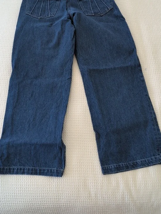 Madewell Dark Blue Wide-Leg Jeans - Picture 2 of 3